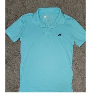 Aeropostale Mens XS Light Blue Turquoise Short Sleeve Pique A87 Logo Polo Shirt